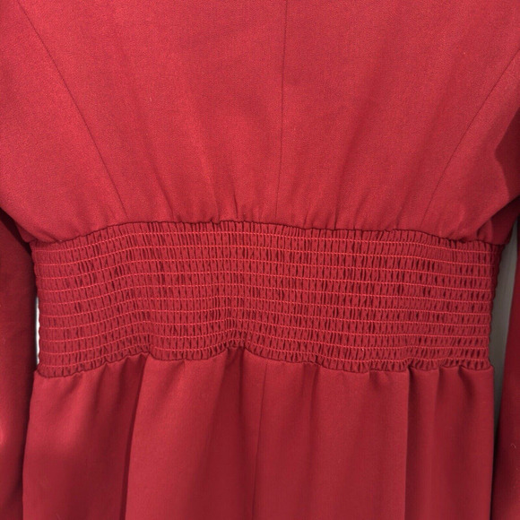 Vintage Vertigo Blazer Jacket Womens Size L Paris France Red Button Front - Picture 8 of 8